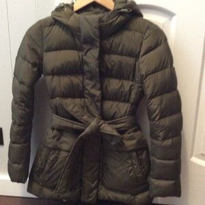 ADD Down Filled Coat Size 0 Military Green EUC